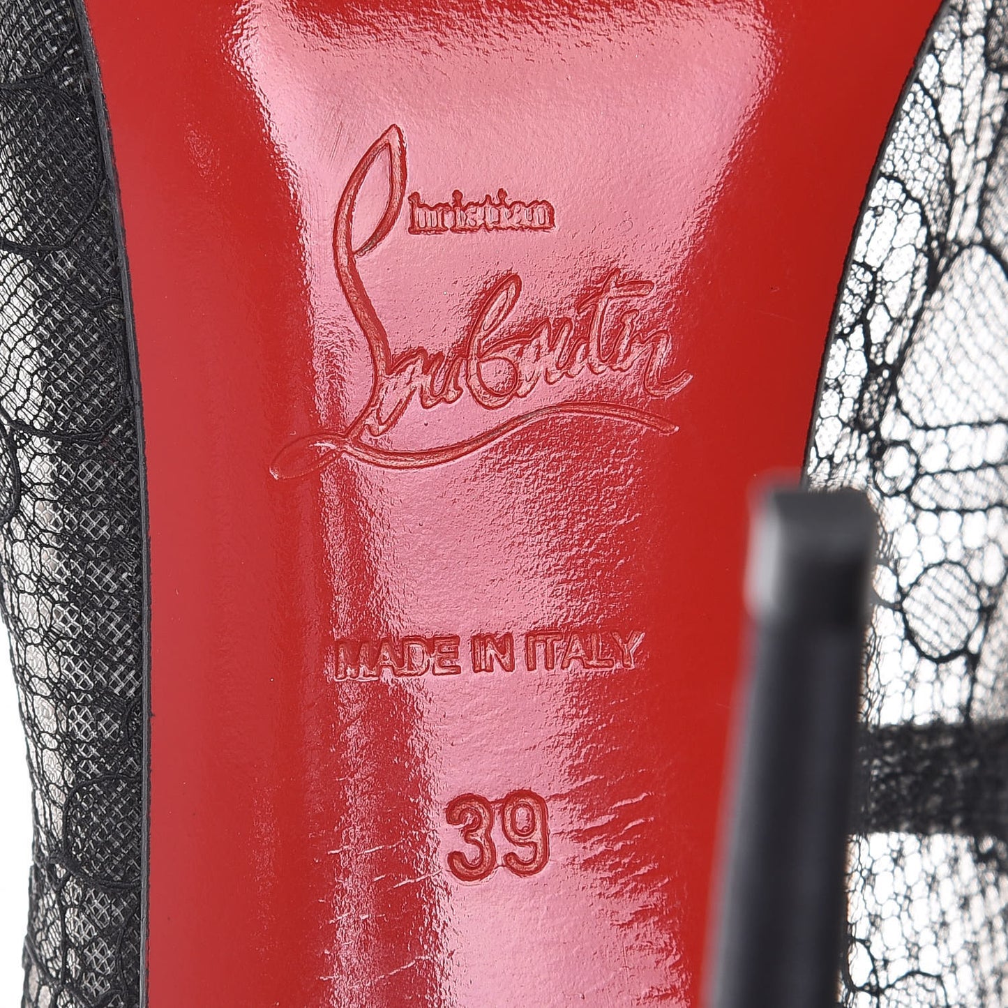 Dentelle Chantilly Follies Lace 100 Pumps 39 Black
