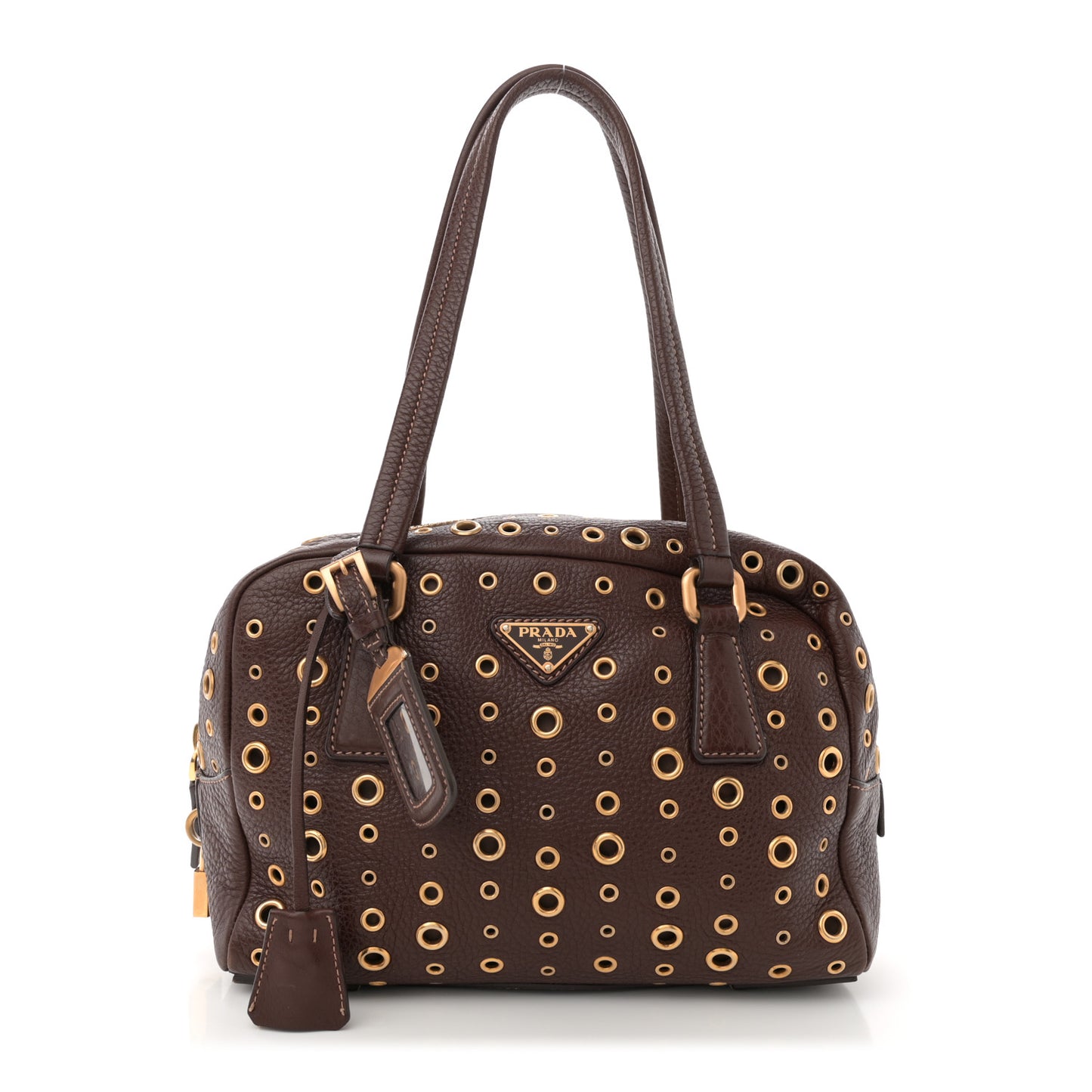 Vitello Daino Grommet Satchel Bruciato