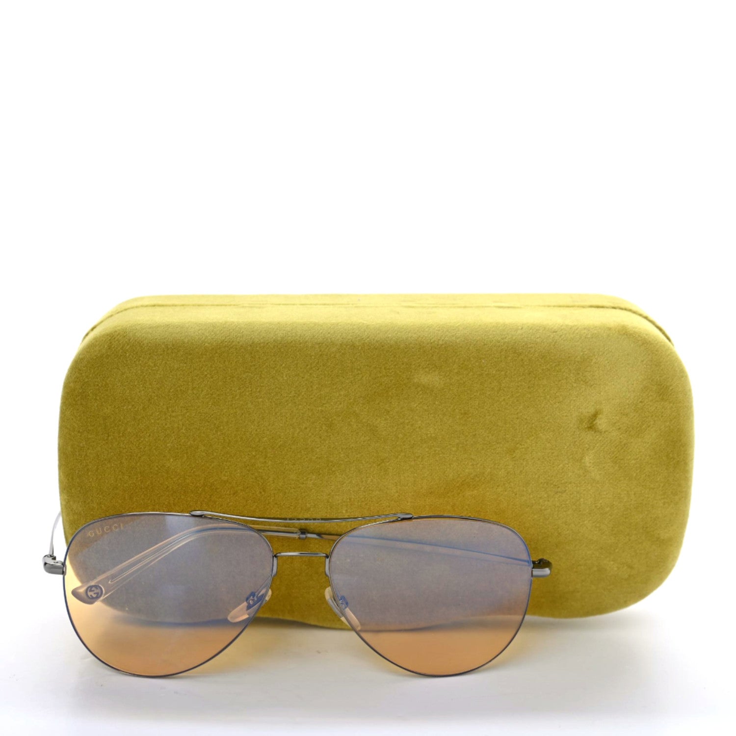 Gucci Metal Aviator GG0500S Sunglasses Yellow 7 of 7