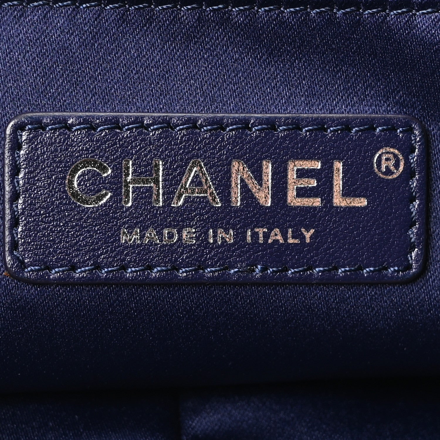 Chanel Tweed Sequin Nylon Quilted Astronaut Large Tote Navy 6 of 10