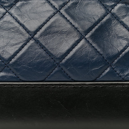 Chanel Aged Calfskin Quilted Small Gabrielle Hobo Navy Black 17 of 19