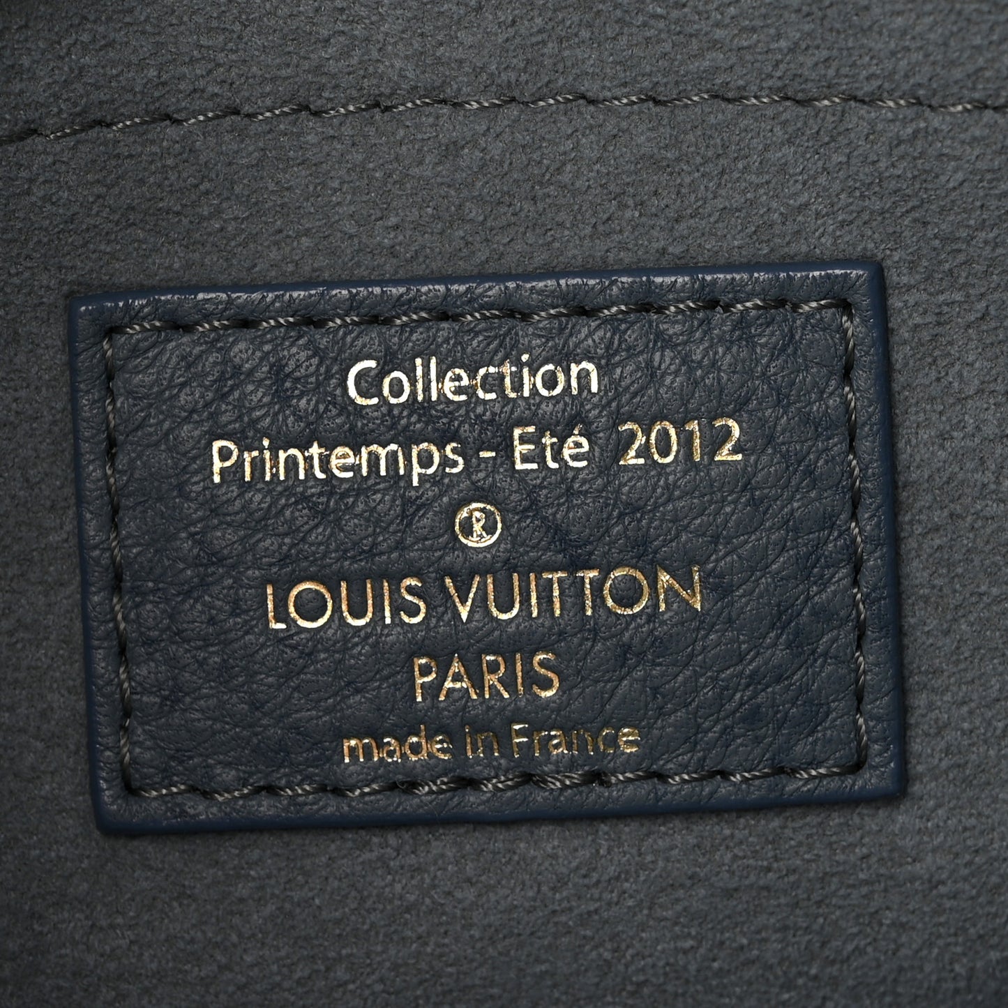 Monogram Denim Pochette Round Blue