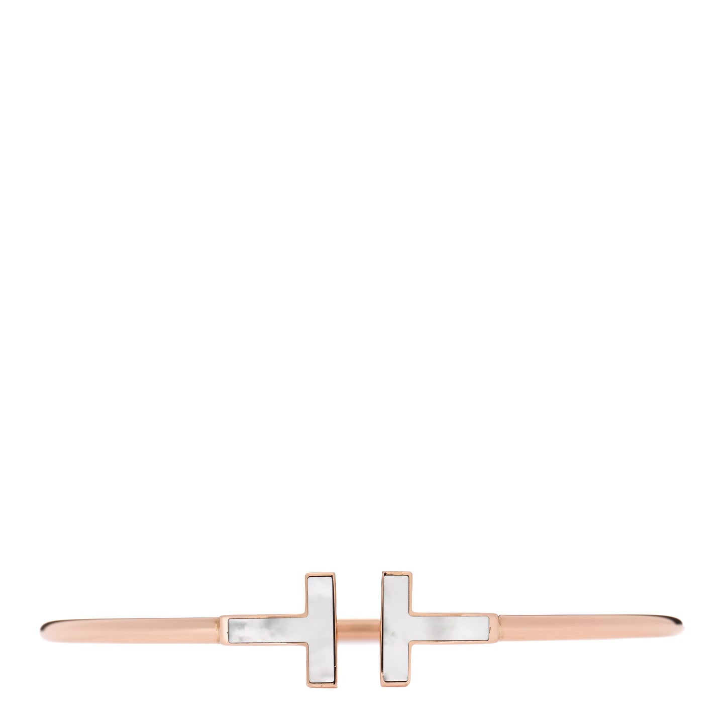 18K Rose Gold Mother of Pearl T Wire Bracelet