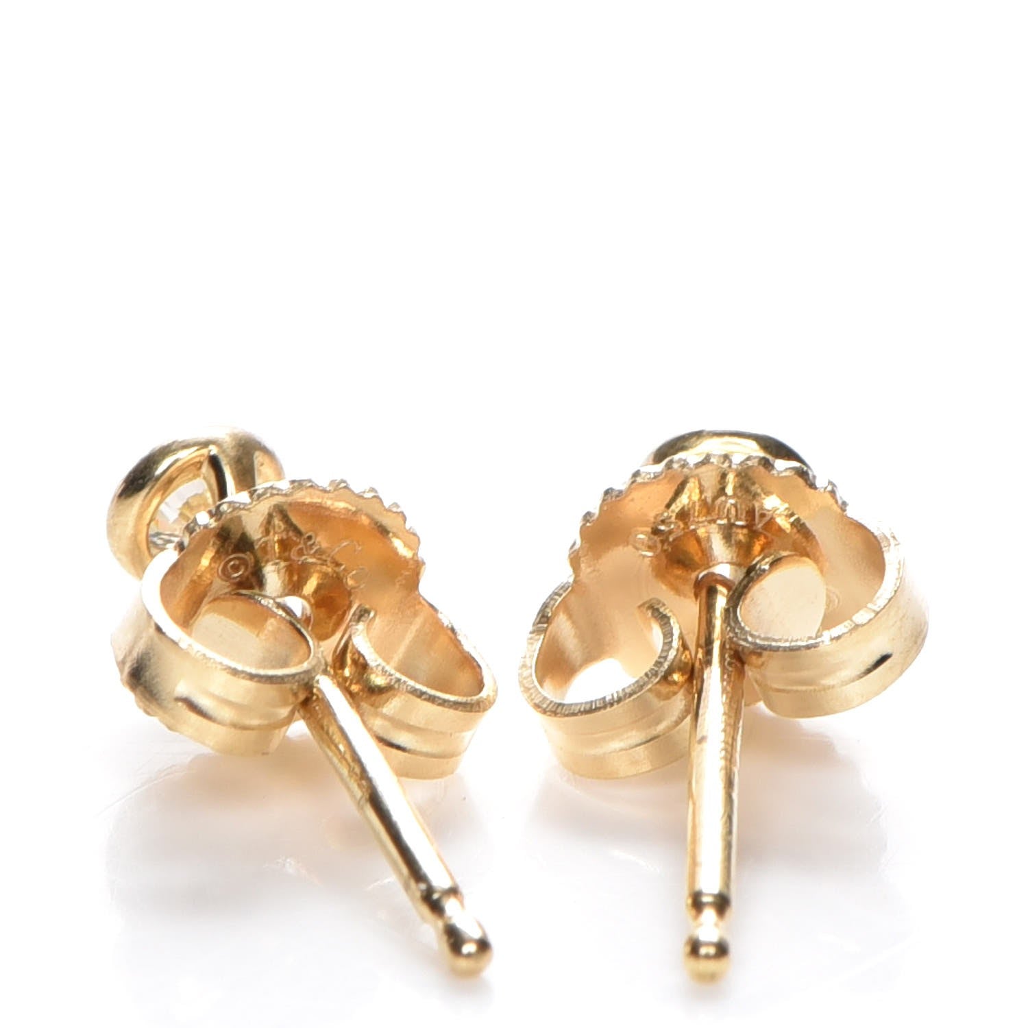 Tiffany 18K Yellow Gold Diamond .16ctw Elsa Peretti Diamonds By The Yard Earrings 5 of 8