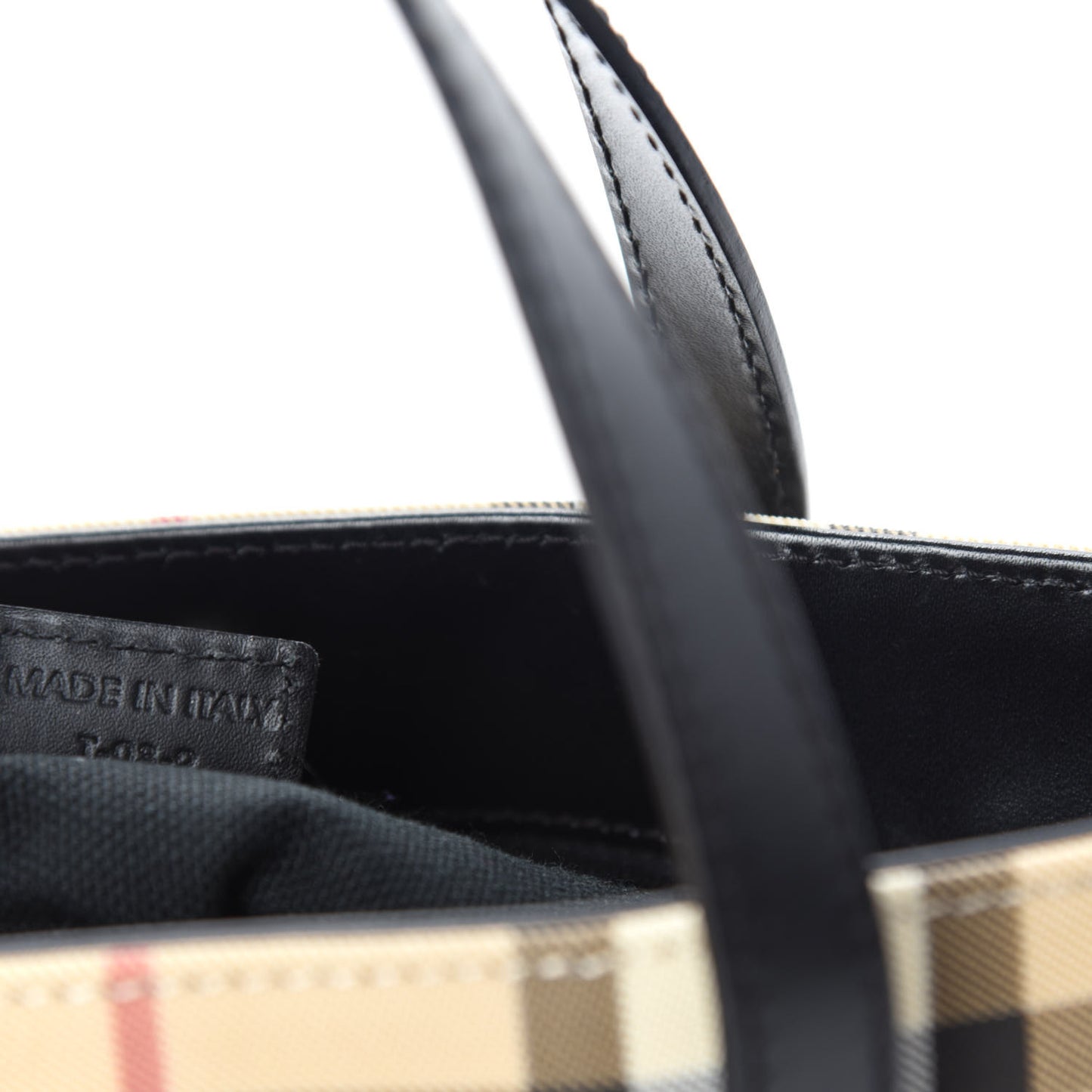 House Check Small Tote Black