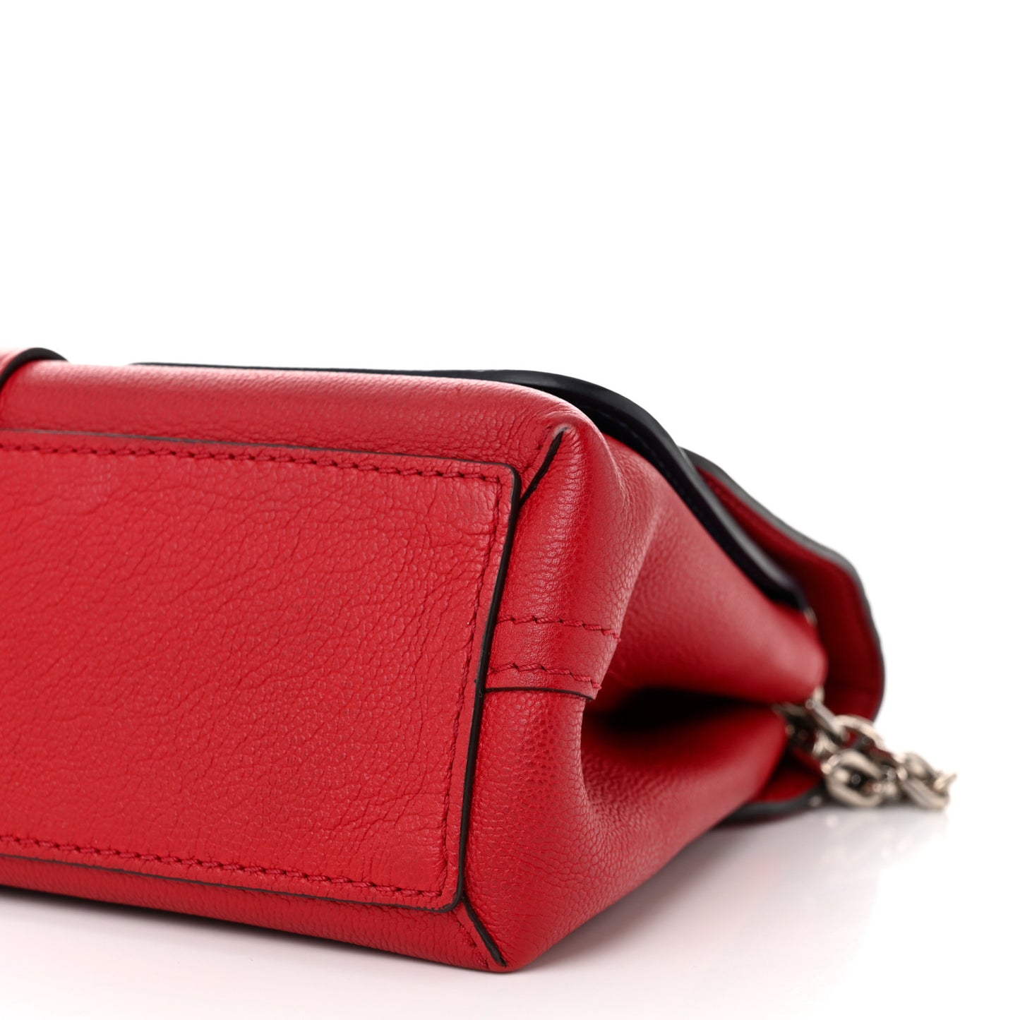 Monogram Cuir Plume Ecume Very Chain Bag Rouge Rubis