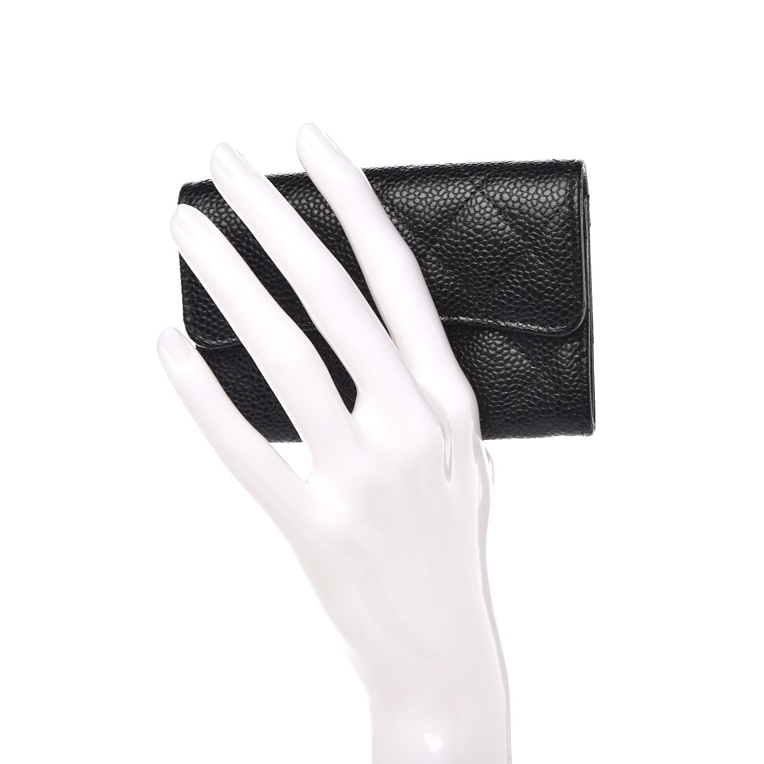 Chanel Caviar Quilted Flap Card Holder Black 2 of 7