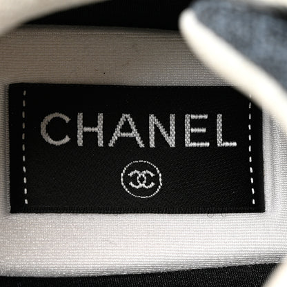 Chanel Nylon Calfskin Suede Womens CC Sneakers 39 Grey Pink 7 of 32