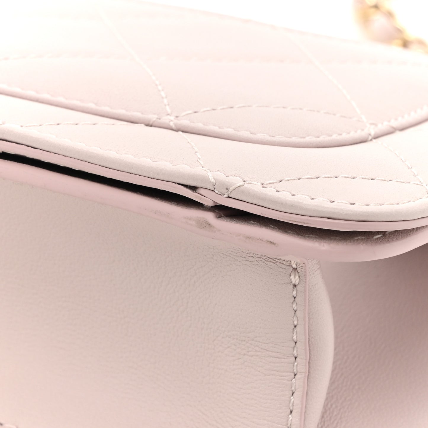 Calfskin Quilted Coco Lady Flap Light Purple