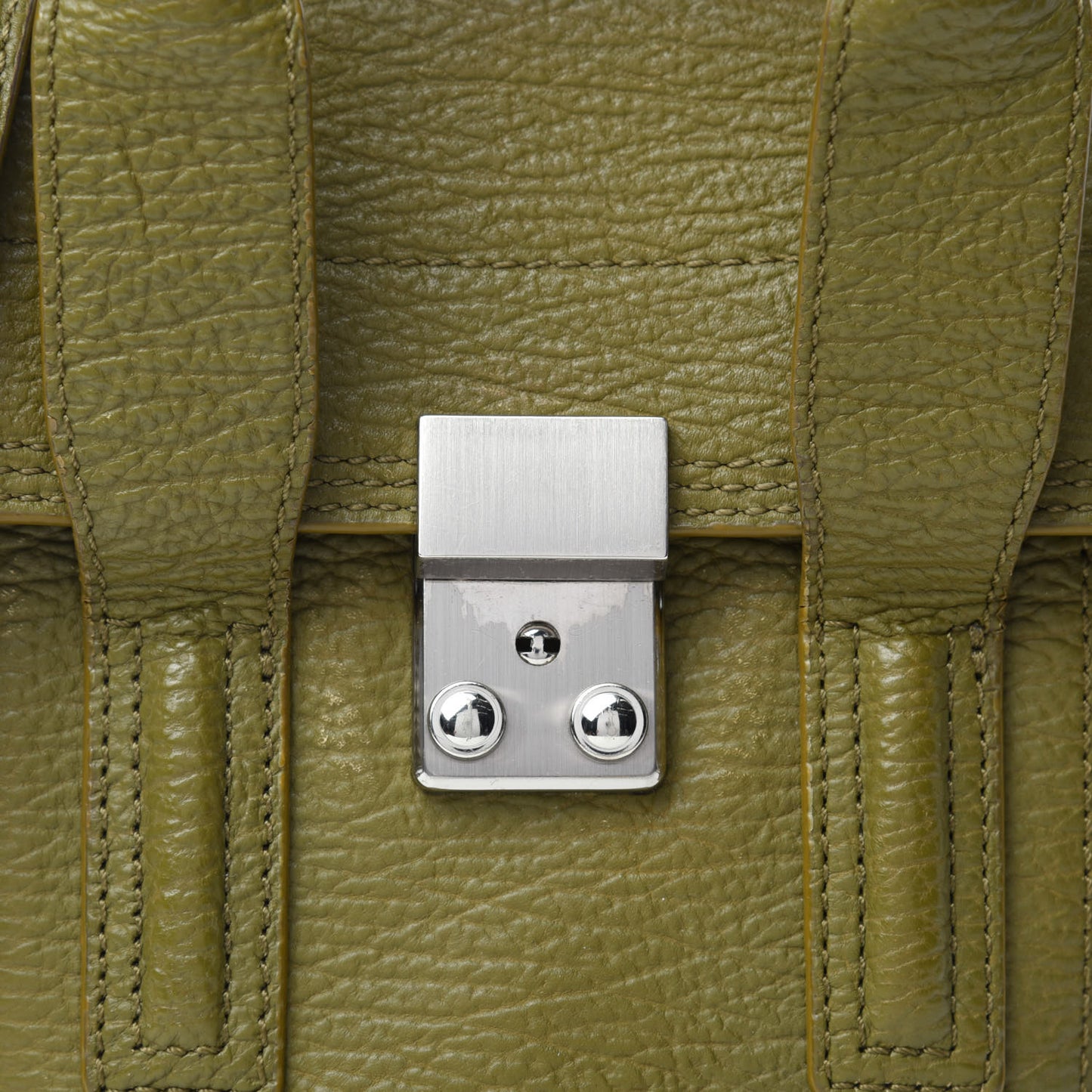 Textured Calfskin Mini Pashli Satchel Green