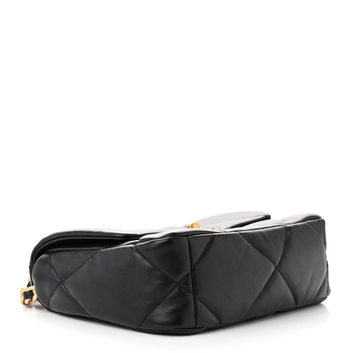 Lambskin Quilted Medium Chanel 19 Flap Black