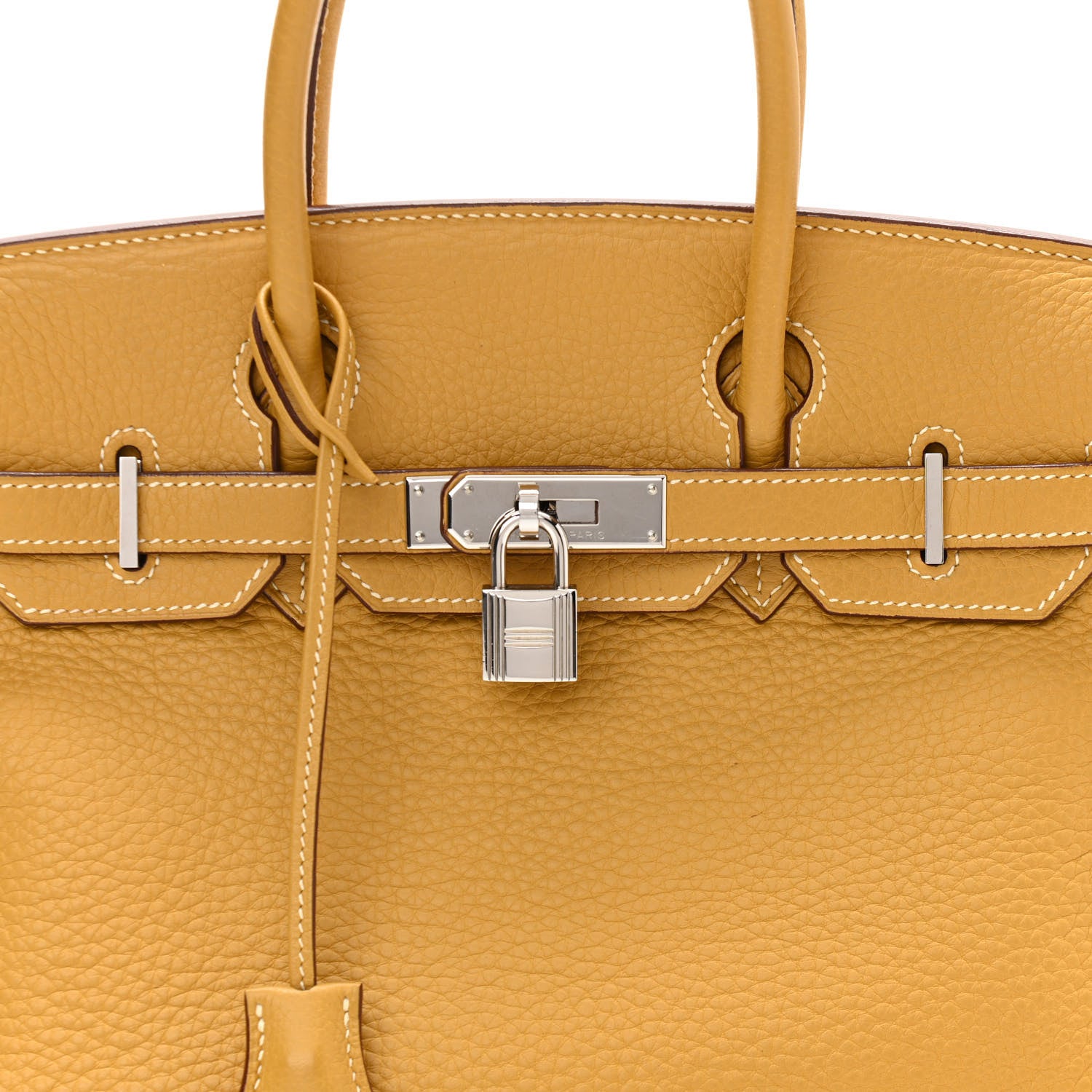 Hermes Taurillon Clemence Birkin 30 Curry 7 of 9