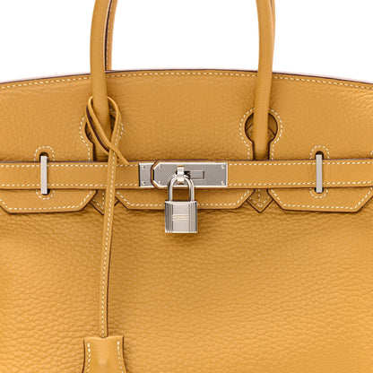 Hermes Taurillon Clemence Birkin 30 Curry 7 of 9