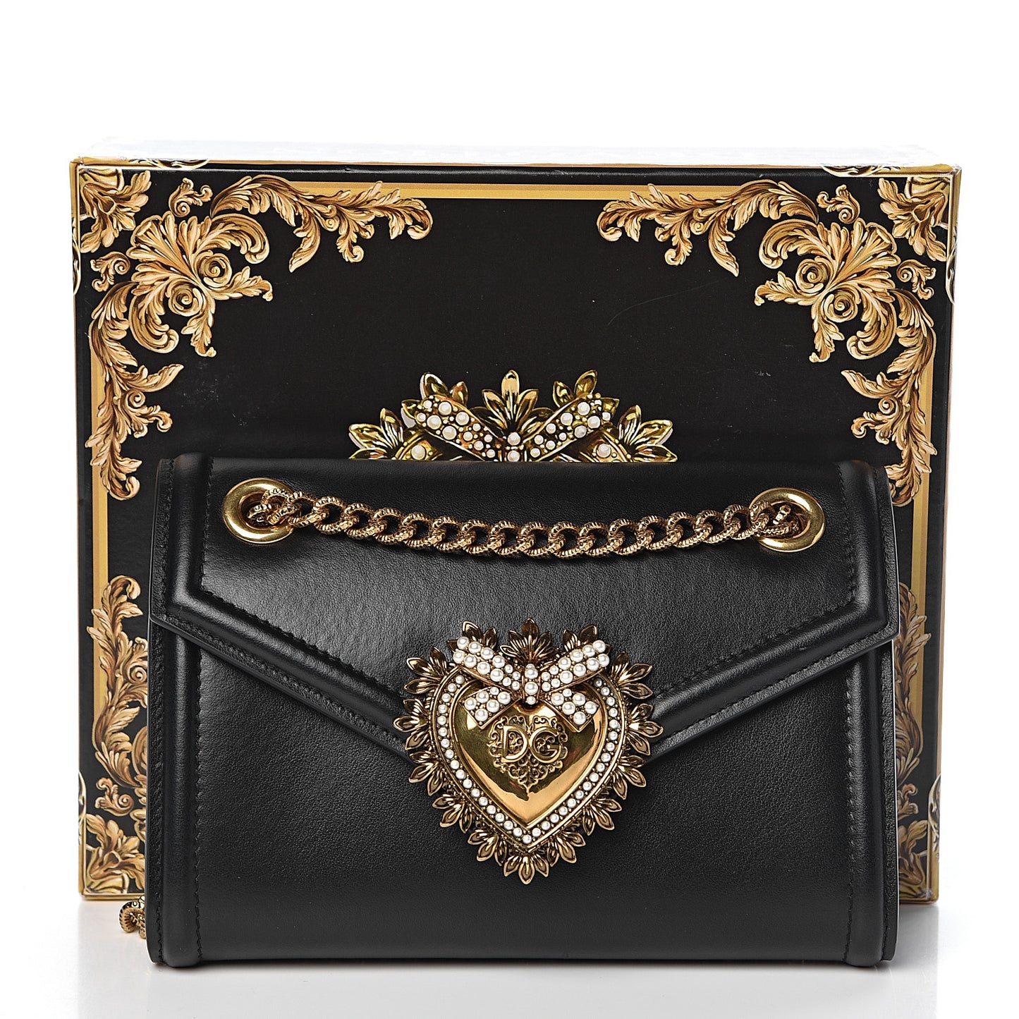 Smooth Calfskin Mini Devotion Crossbody Bag Black
