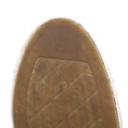 Chanel Toile Sequin CC Espadrilles 42 Beige Black 10 of 12