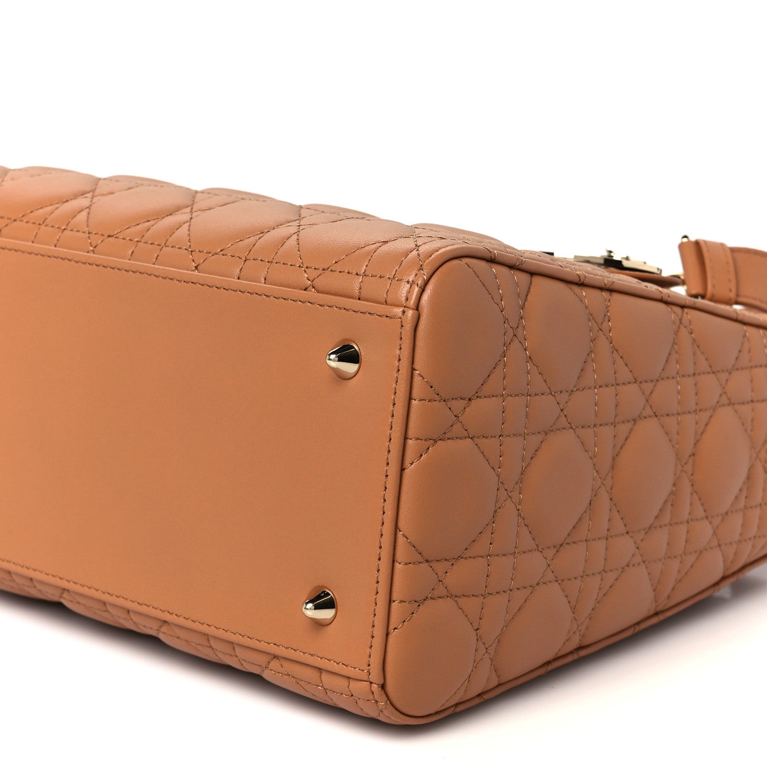 Christian Dior Lambskin Cannage Medium Lady Dior Amber 10 of 10