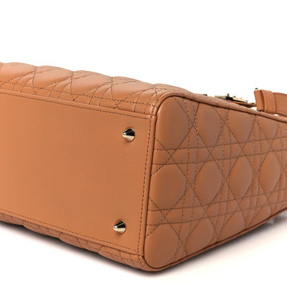 Christian Dior Lambskin Cannage Medium Lady Dior Amber 10 of 10