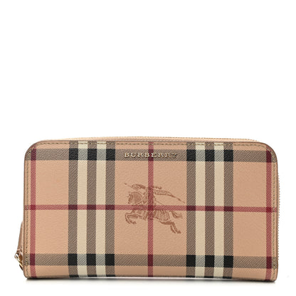 Burberry Haymarket Check Large Ziggy Zip Around Wallet Dusty Pink 1 of 6