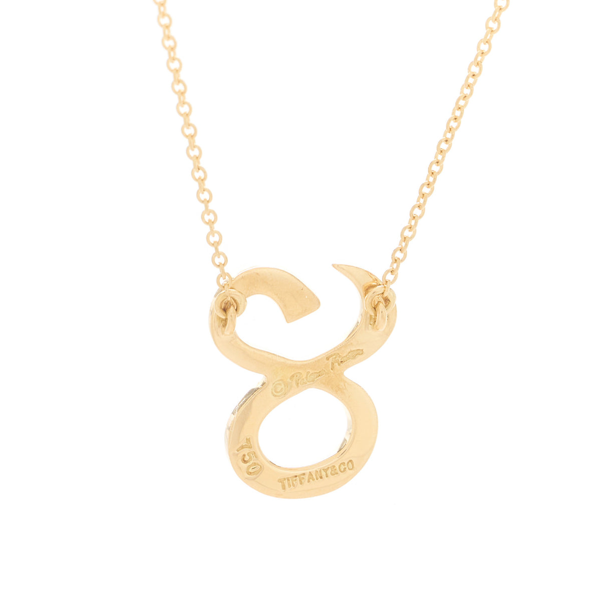 18K Yellow Gold Paloma Picasso Zodiac Taurus Pendant Necklace