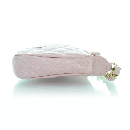 Chanel Caviar Quilted Pochette Pink 7 of 10