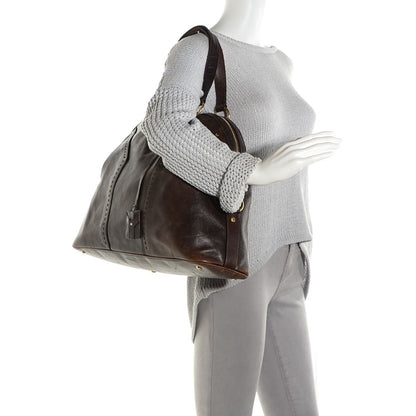 Saint Laurent Calfskin Oversized Muse Brown 3 of 9
