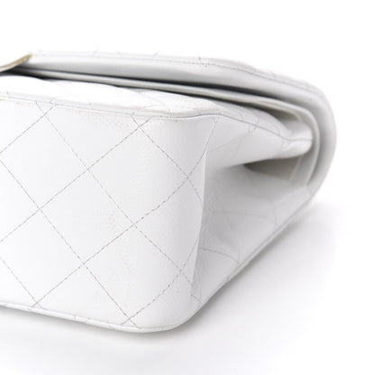 Chanel Caviar Quilted Jumbo Double Flap White 7 of 12