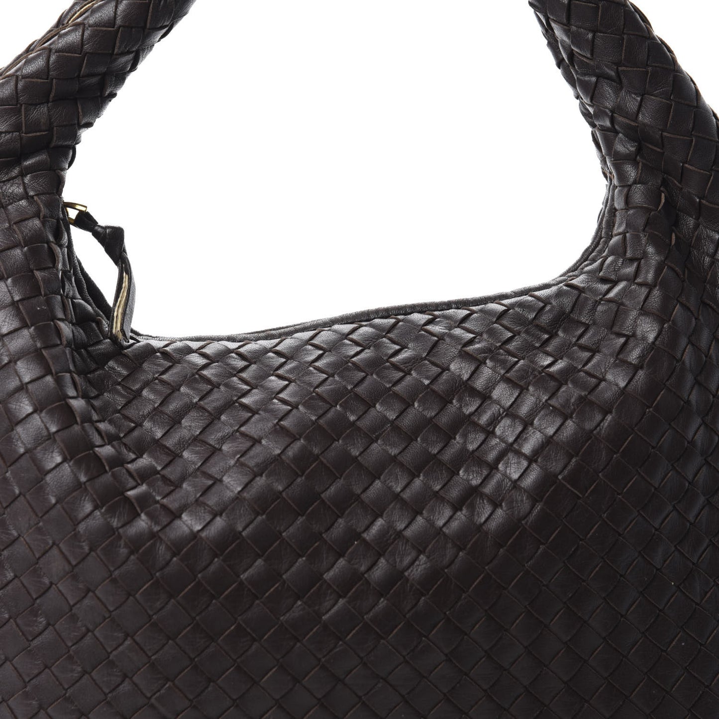Nappa Intrecciato Medium Veneta Hobo Ebano