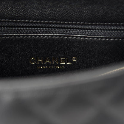 Chanel Caviar Lizard Quilted Small Coco Handle Flap Black 8 of 10