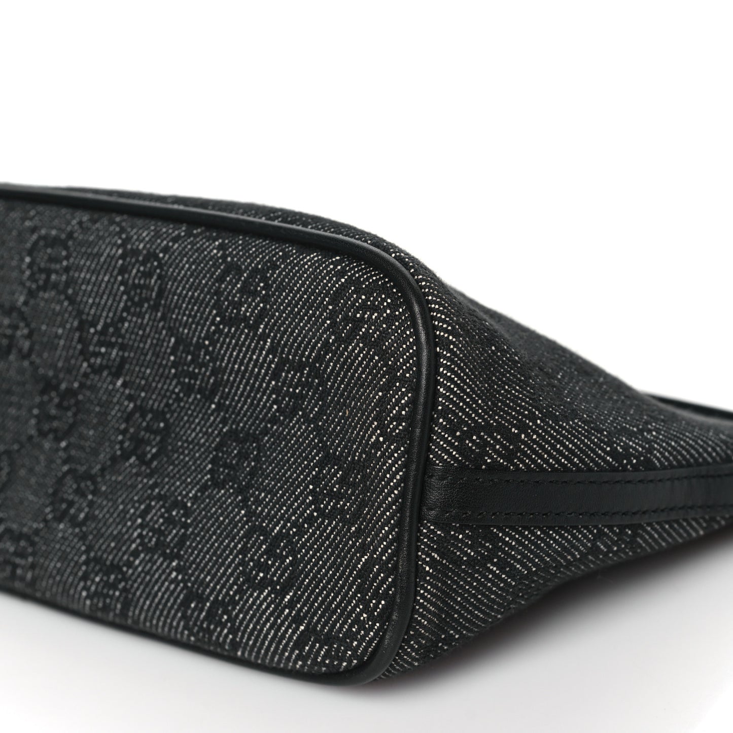 Denim Monogram Boat Pochette Black