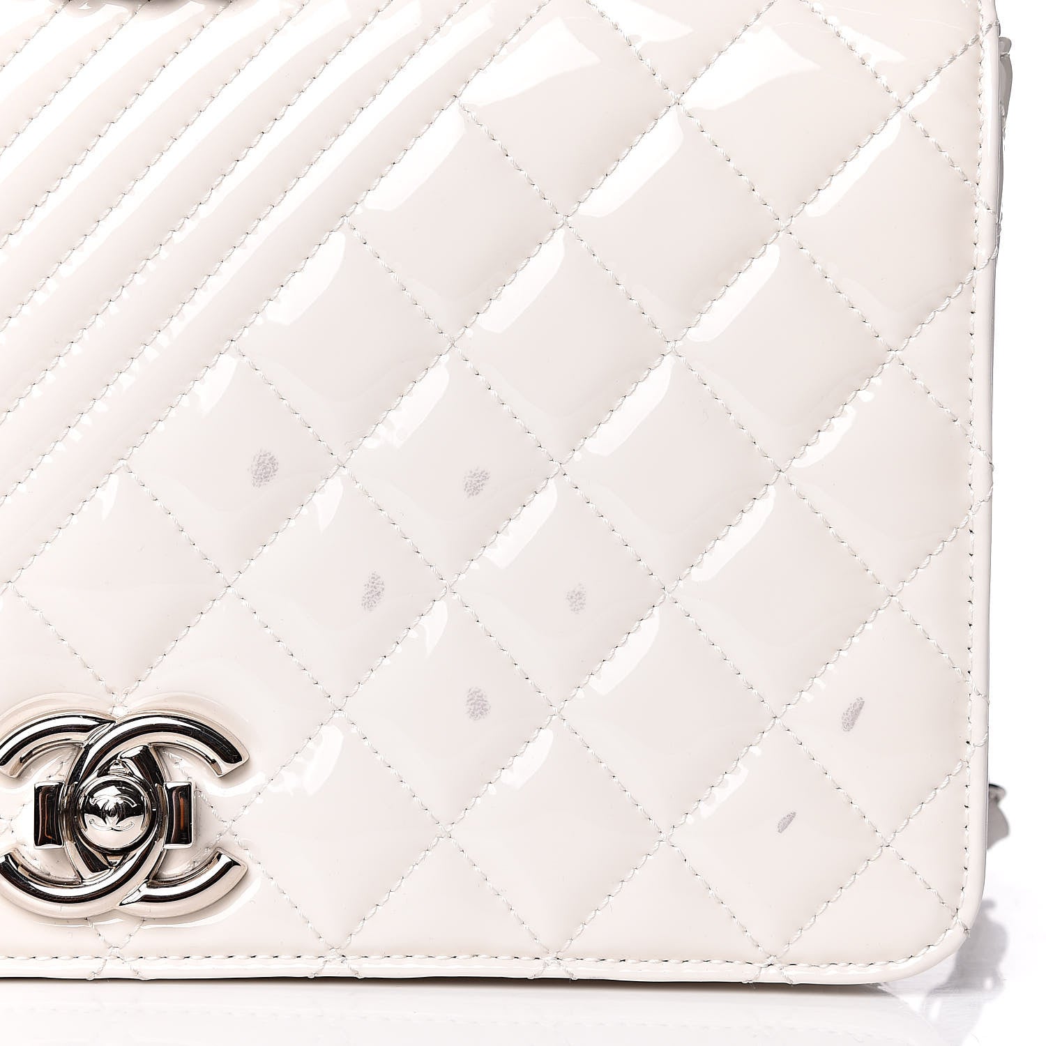 Chanel Glazed Calfskin Quilted Medium Coco Boy Flap White 8 of 11