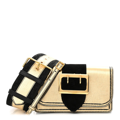 Burberry Metallic Calfskin Small Madison Buckle Bag Gold 1 of 15