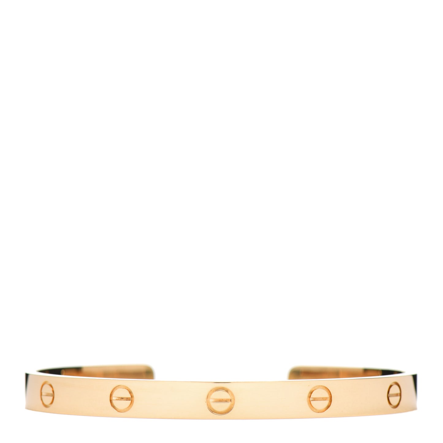 18K Yellow Gold LOVE Cuff Bracelet 20