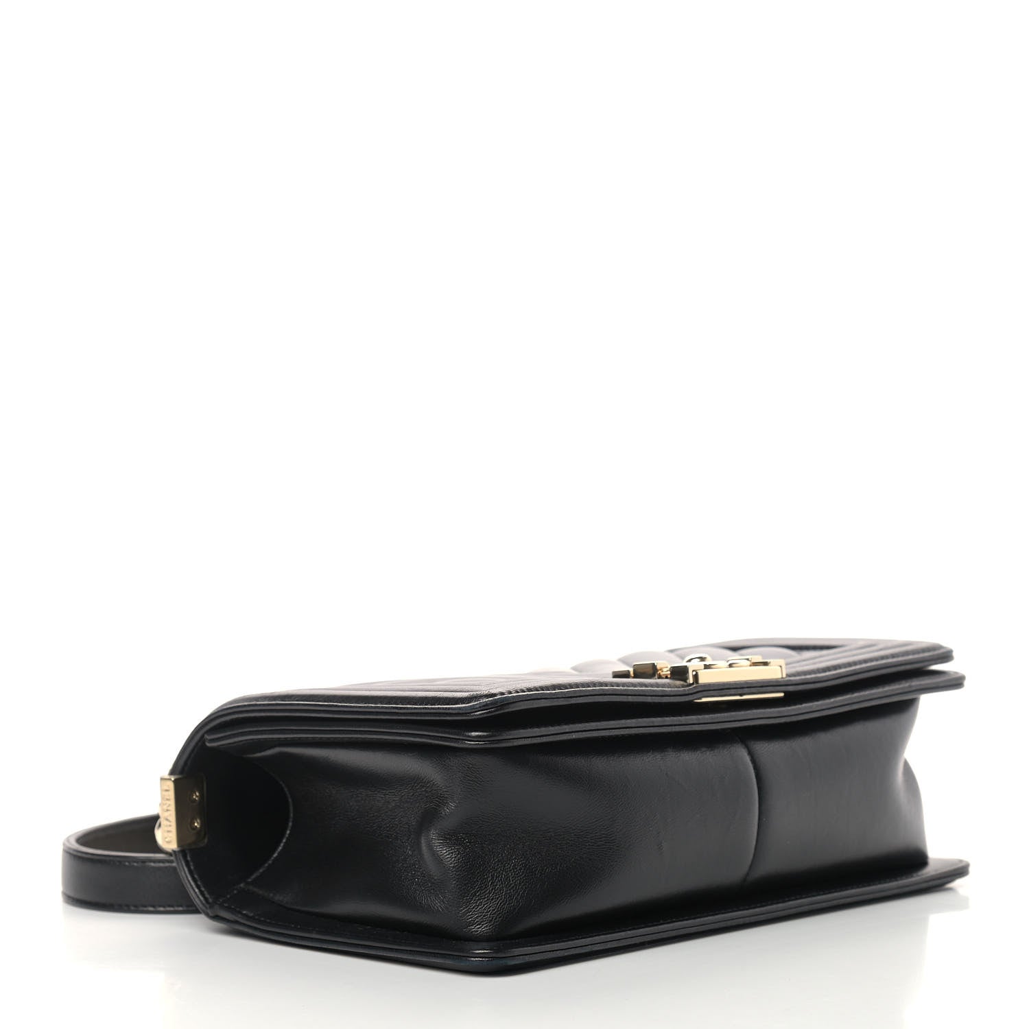 Chanel Lambskin Chevron Quilted Medium Boy Flap Black 4 of 16