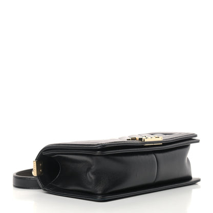 Chanel Lambskin Chevron Quilted Medium Boy Flap Black 4 of 16
