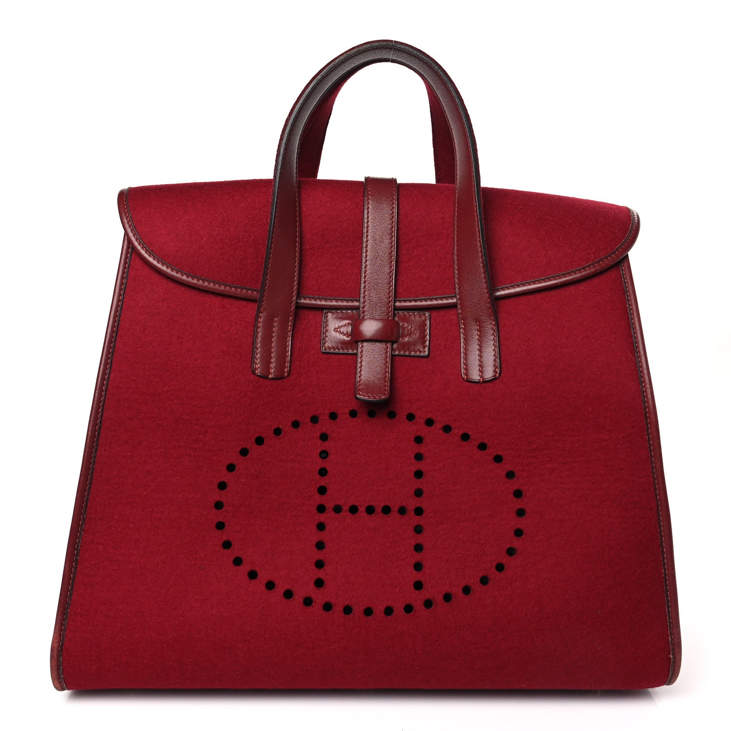 Hermes Felt Barenia Feu2Dou Rouge Vif Rouge H 1 of 11