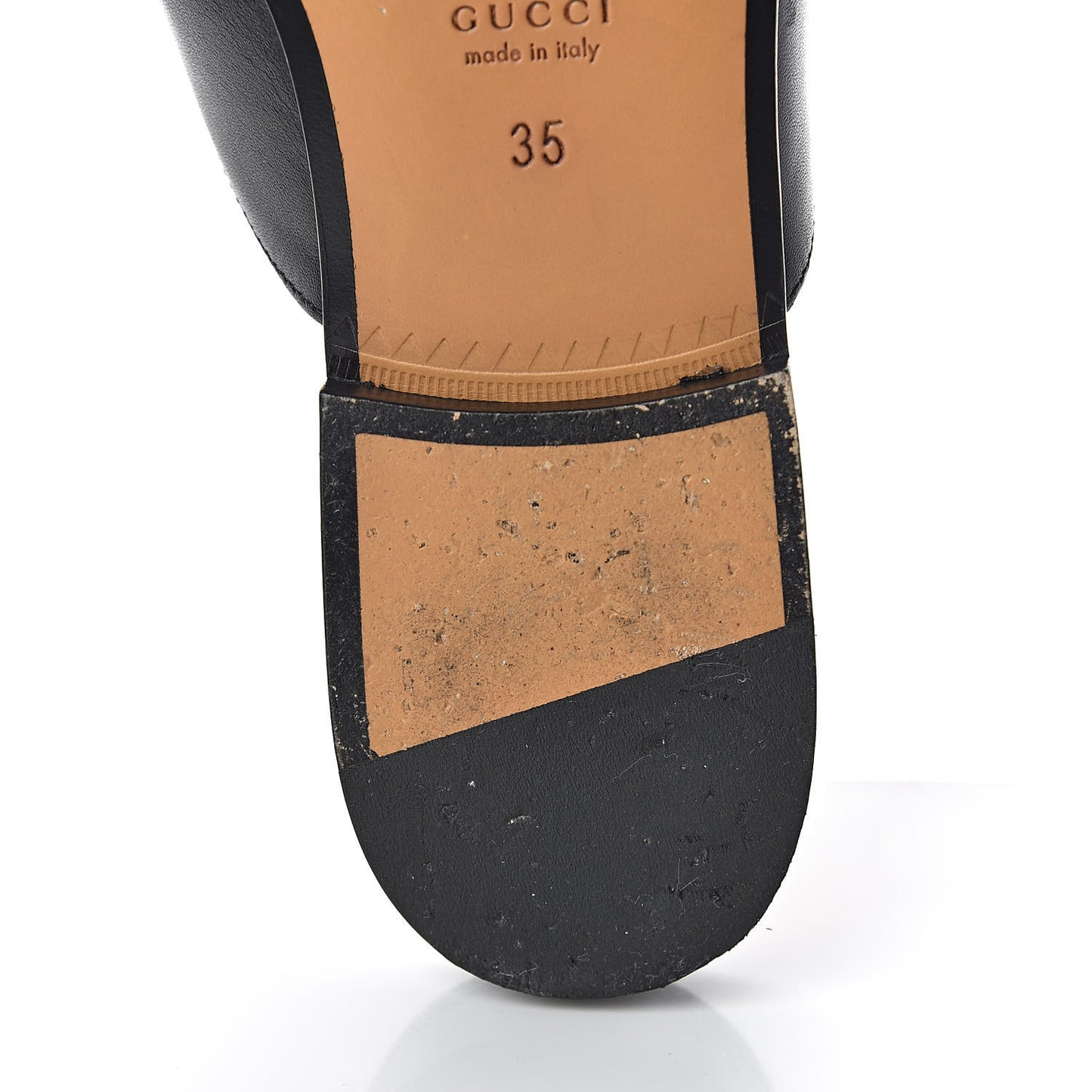 Calfskin Web Womens Peyton GG Slippers 35 Black