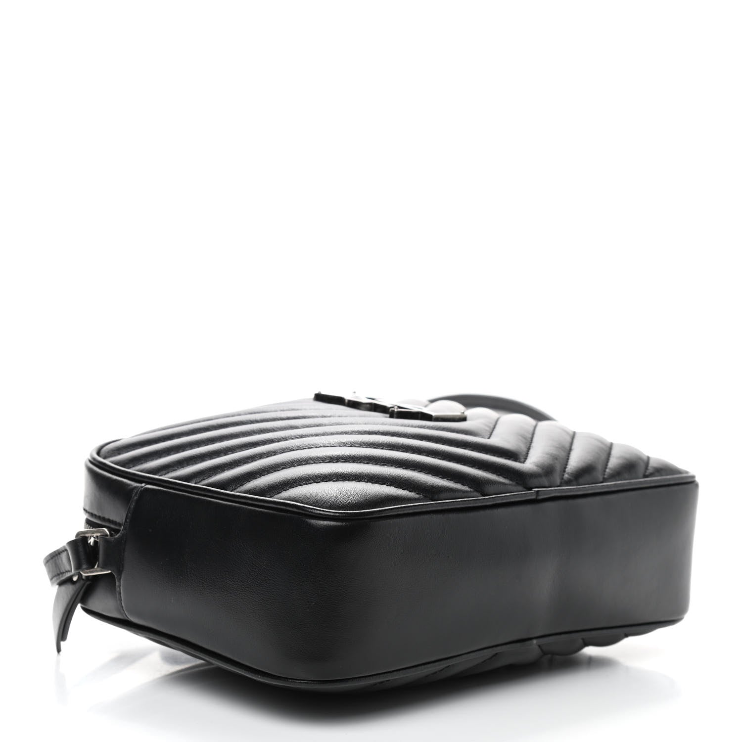 Saint Laurent Calfskin Matelasse Monogram Lou Camera Bag Black 4 of 9