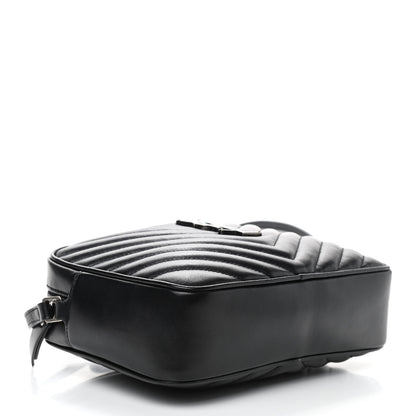 Saint Laurent Calfskin Matelasse Monogram Lou Camera Bag Black 4 of 9