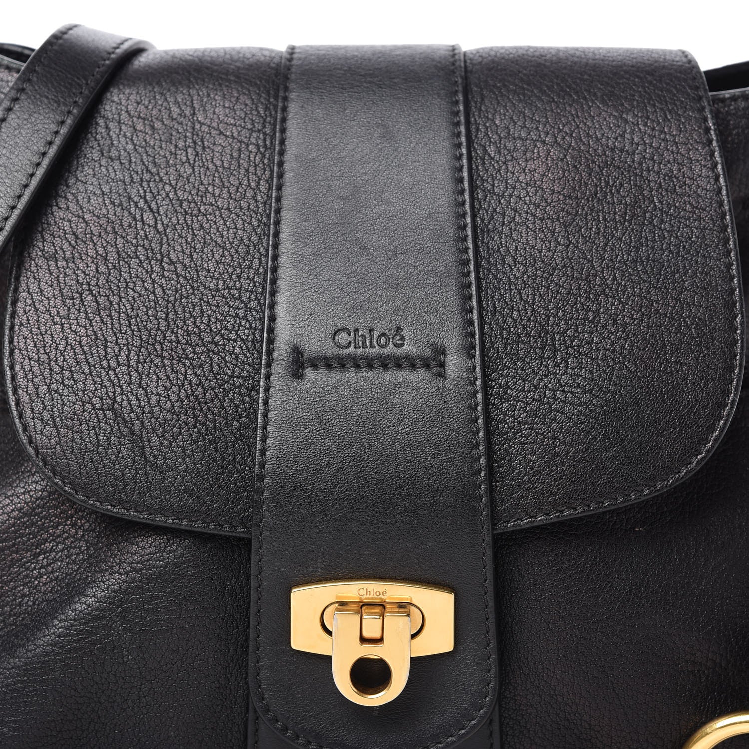 Chloe Grained Lambskin Calfskin Small Lexa Shoulder Bag Black 9 of 9