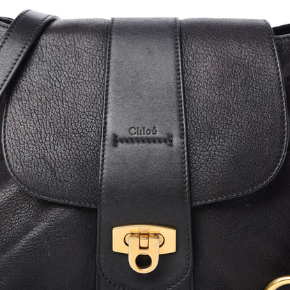 Chloe Grained Lambskin Calfskin Small Lexa Shoulder Bag Black 9 of 9