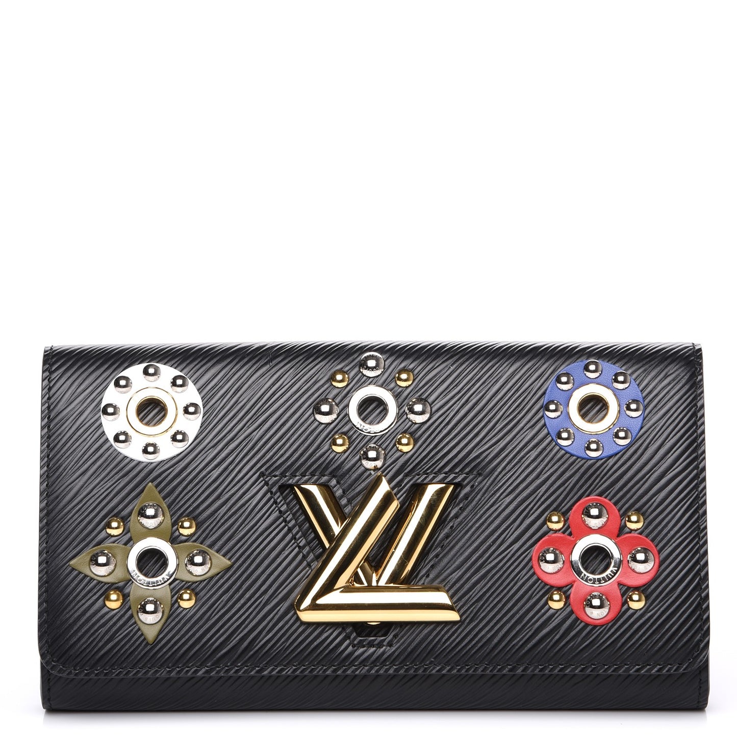 Epi Mechanical Flowers Twist Wallet Black