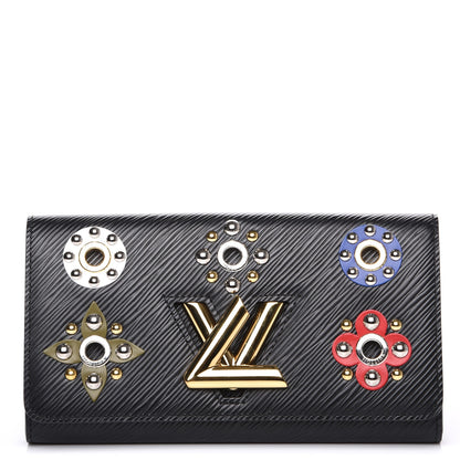 Louis Vuitton Epi Mechanical Flowers Twist Wallet Black 1 of 8