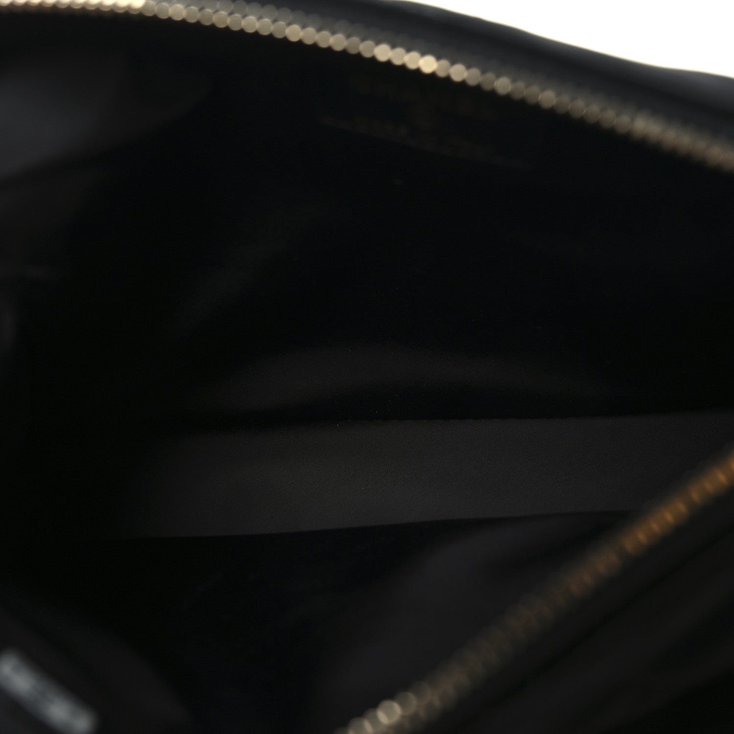 Chanel Velvet Effect Nylon Shiny Crumpled Calfskin Quilted Chanel 25 Clutch With Chain Black 5 of 12