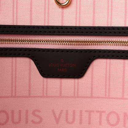 Louis Vuitton Damier Ebene Neo Neverfull MM Rose Ballerine 6 of 13