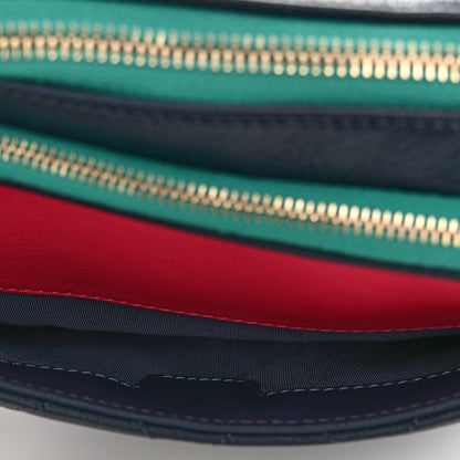 Chanel Goatskin Quilted Tri-Color In & Out Waist Bag Navy Turquoise Pink 10 of 14