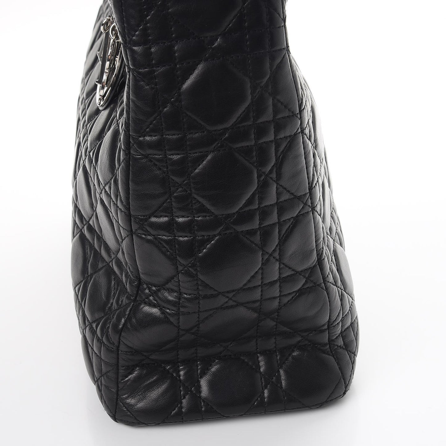 Lambskin Cannage Large Lady Dior Black