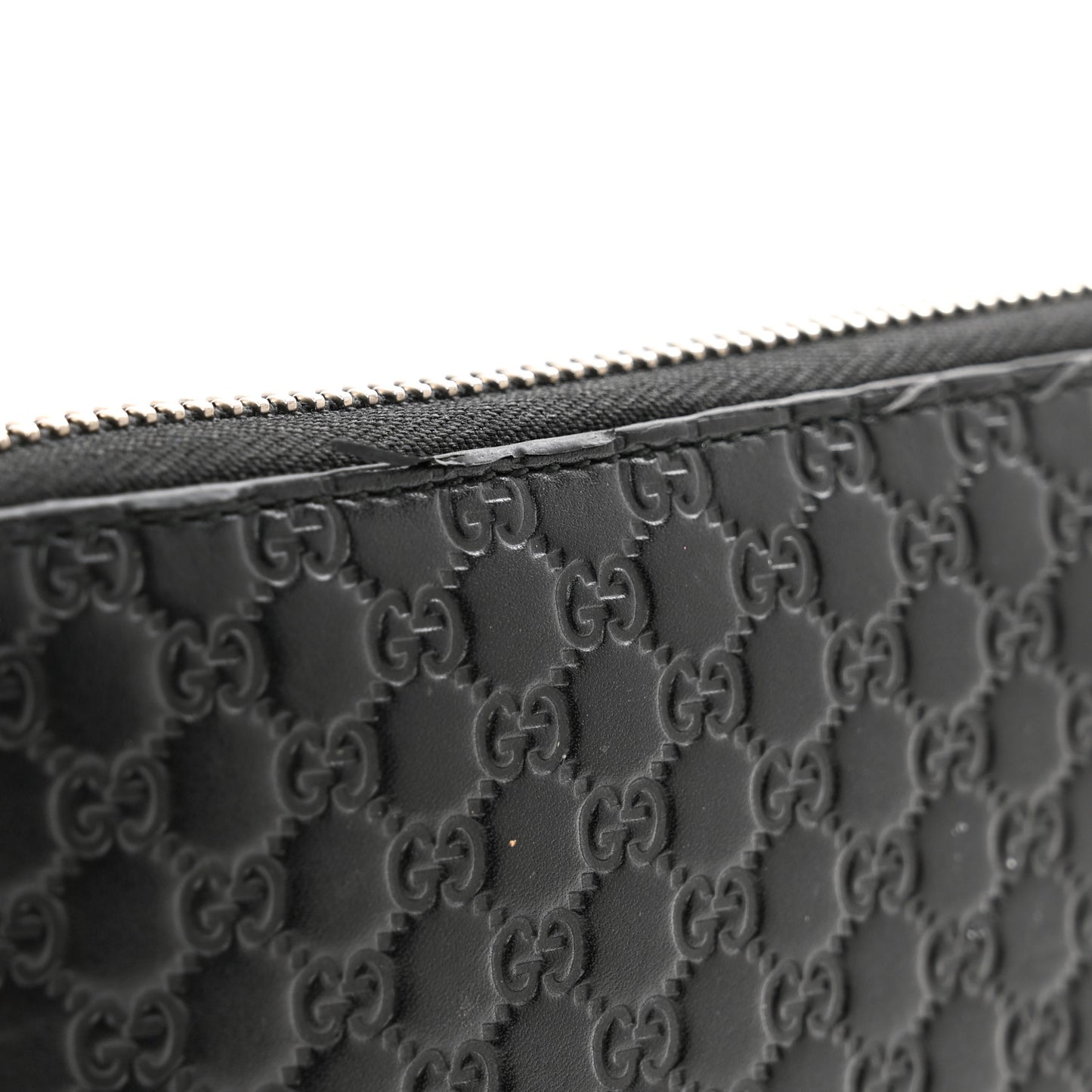 Microguccissima Large Zip Around Organizer Wallet Black