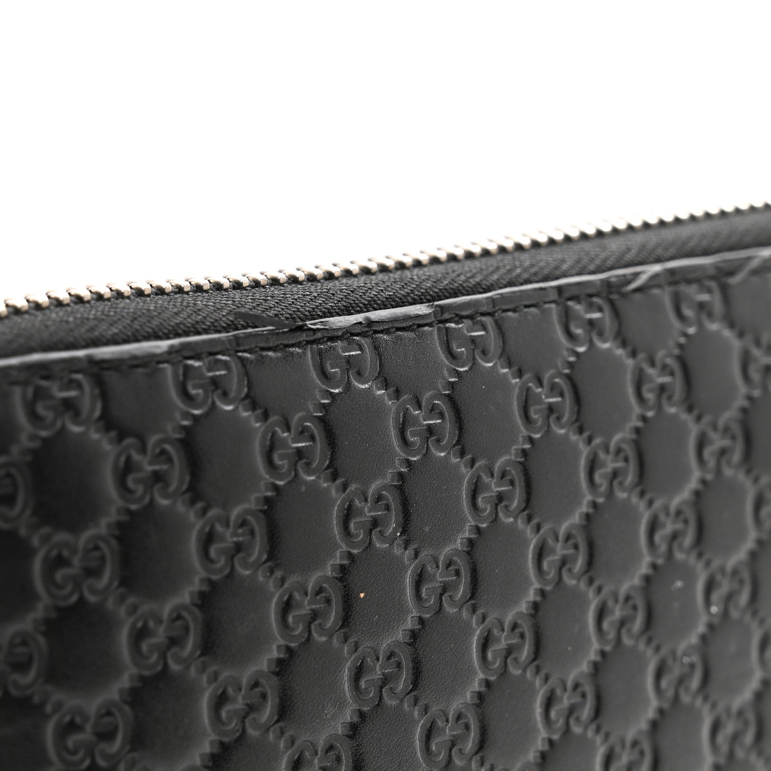 Gucci Microguccissima Large Zip Around Organizer Wallet Black 8 of 11