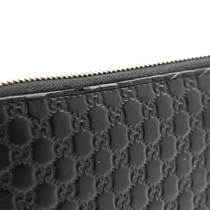 Gucci Microguccissima Large Zip Around Organizer Wallet Black 8 of 11