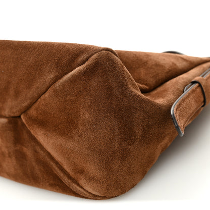 Prada Scamosciato Suede Large Aimee Shoulder Bag Cacao 10 of 10